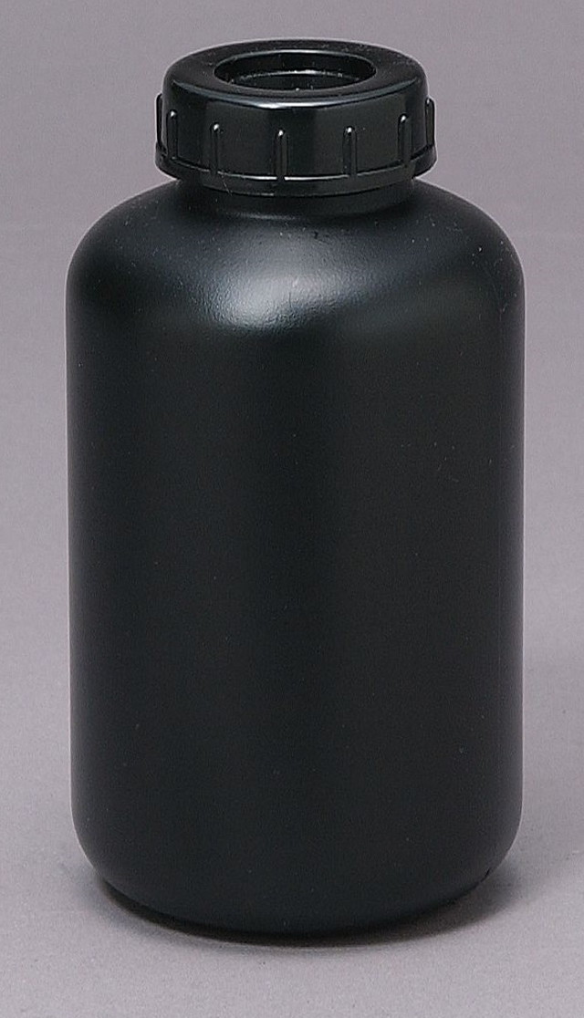 ＃0087BK　広口黒色瓶1L【返品不可】 【代引き不可】