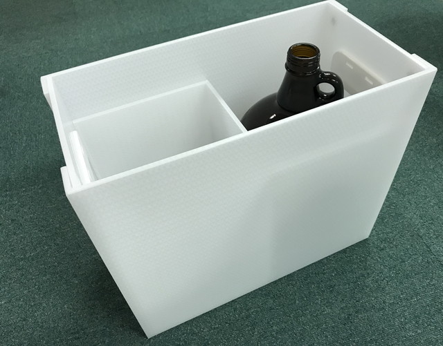 テクセル ガロン瓶ボックス(カブセフタ付) ナチュラル | 業務用ポリ 